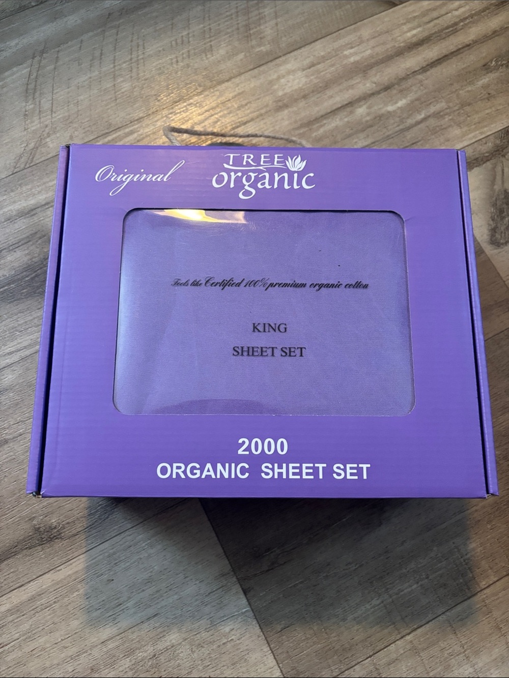 King Sheet Set in Purple - 2000 Organic Cotton